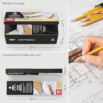 ☘️大容量☘️【72本】デッサンのゴム製HB2 Artezaの鉛筆 Amazon | デッサンのゴム製HB2 Artezaの鉛筆、予備強化された木